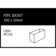 Marley Rectangular Pipe Socket 100x50mm - MC149